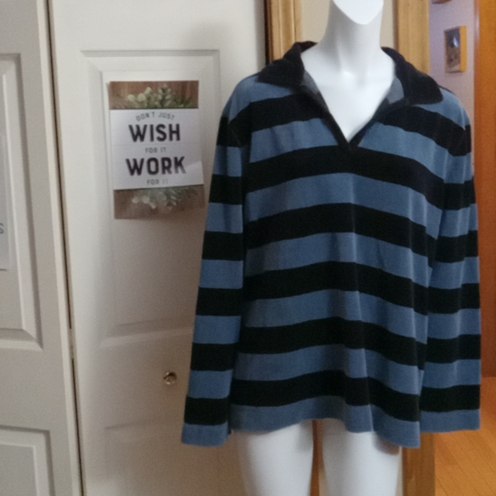 Velvet striped top